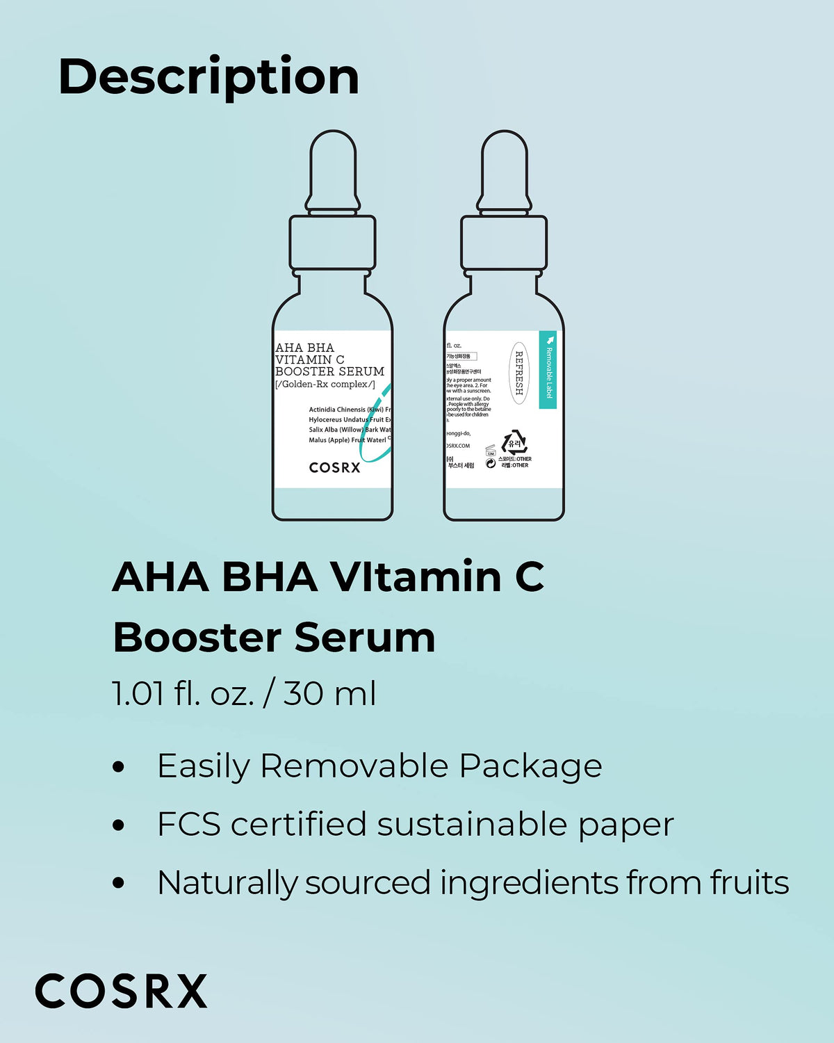 COSRX bottle on bathroom vanity styled, part of daily skincare routine benefit