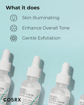 COSRX booster watery texture close-up, lightweight absorption benefit