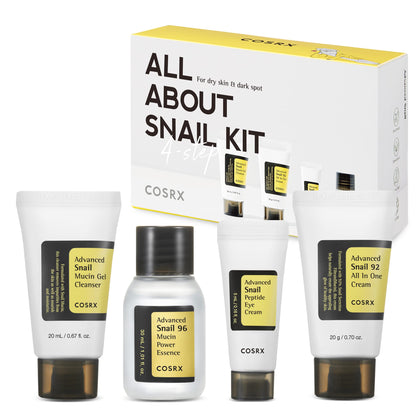 COSRX front packaging of the travel snail mucin set showing compact essentials
