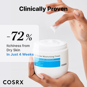 COSRX application on forearm demonstrating soothing relief for dry skin