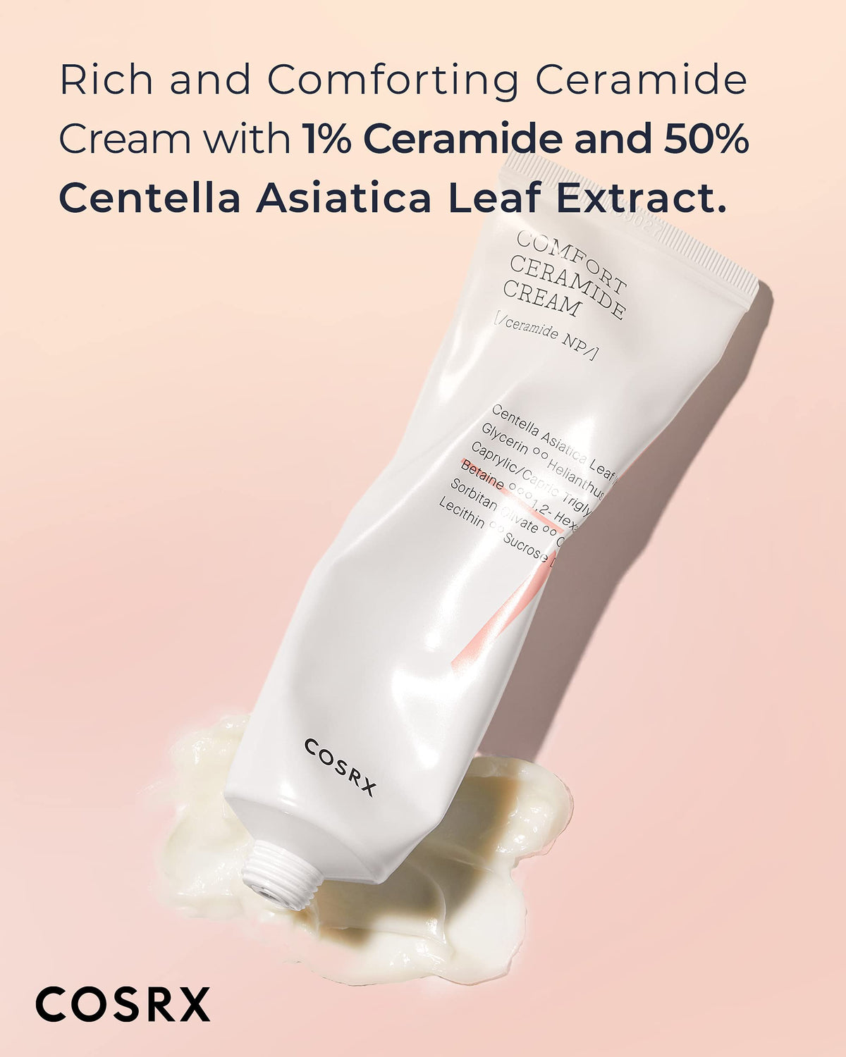 COSRX jar opened showing cream texture for lightweight hydration benefit