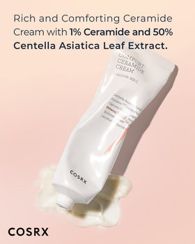 COSRX jar opened showing cream texture for lightweight hydration benefit