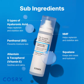 COSRX bottle in hand for size comparison, conveys travel-friendly convenience