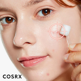 COSRX before and after pore area close-up, showing clearer pores with regular use