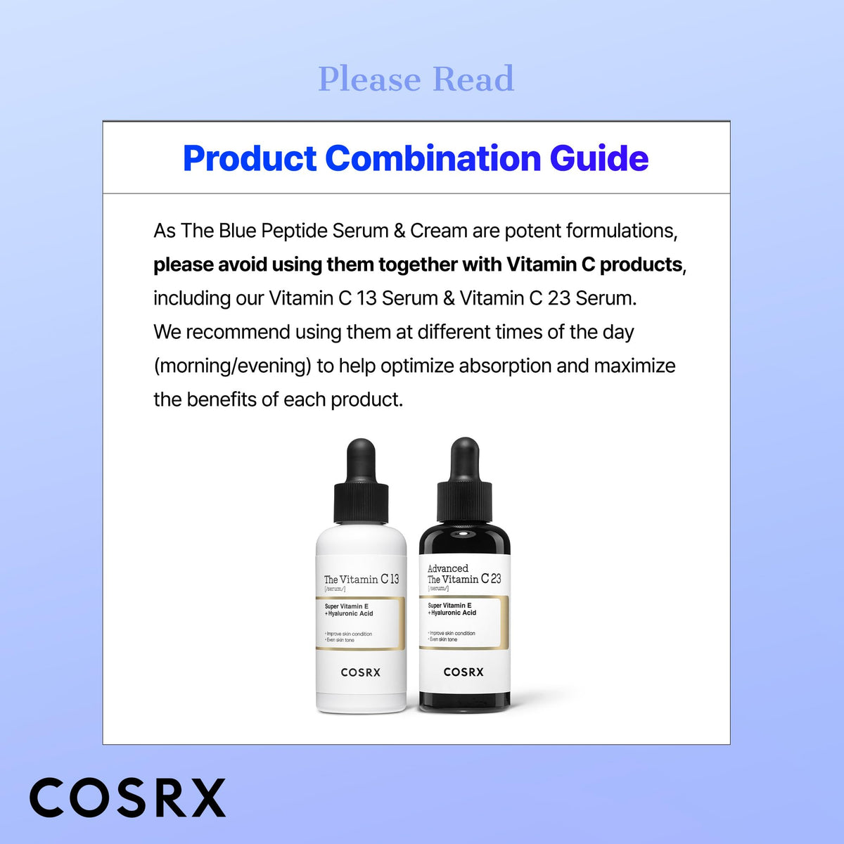 COSRX illustrative before and after texture, shows visible smoothing benefit