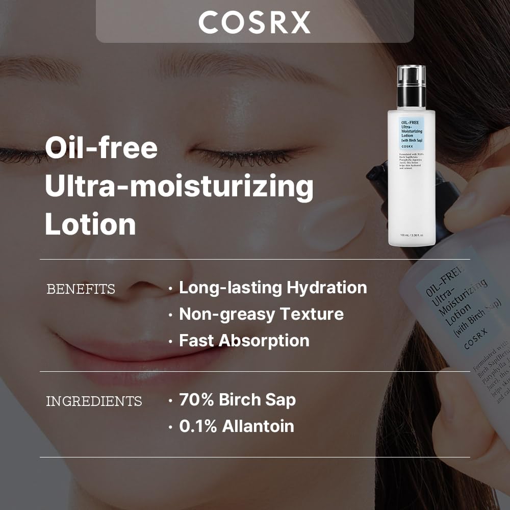 COSRX pump top detail highlighting easy dispensing and hygiene