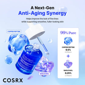 COSRX label close-up with ingredient names, helps verify copper peptide content