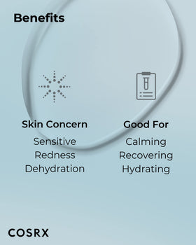 COSRX ampoule held in hand to demonstrate the compact travel size