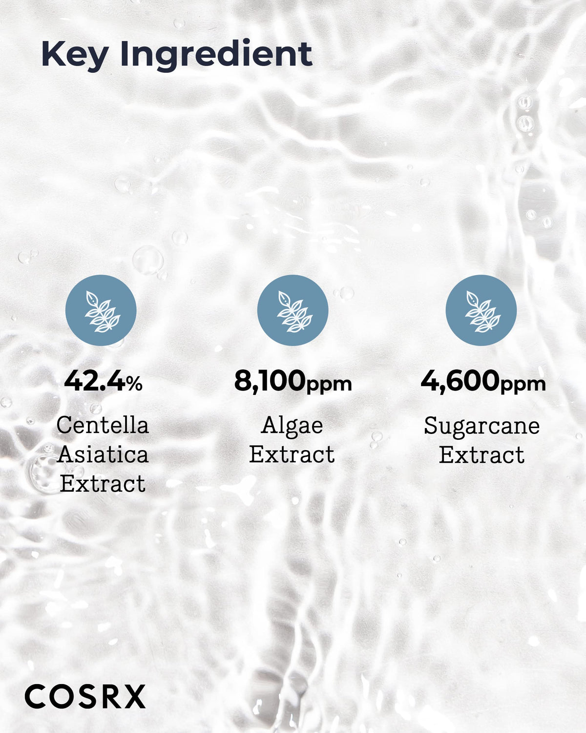 COSRX product label with ingredients list highlighting gentle formulation