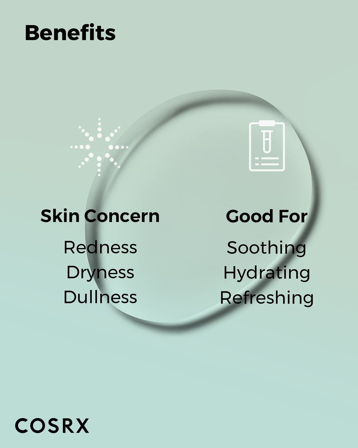 COSRX Centella Asiatica leaf emphasizing soothing ingredient for calming skin