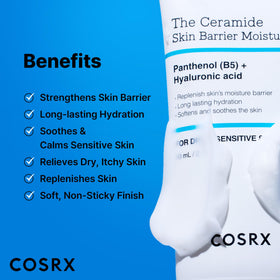 COSRX being applied to hand to show absorbency and immediate comfort