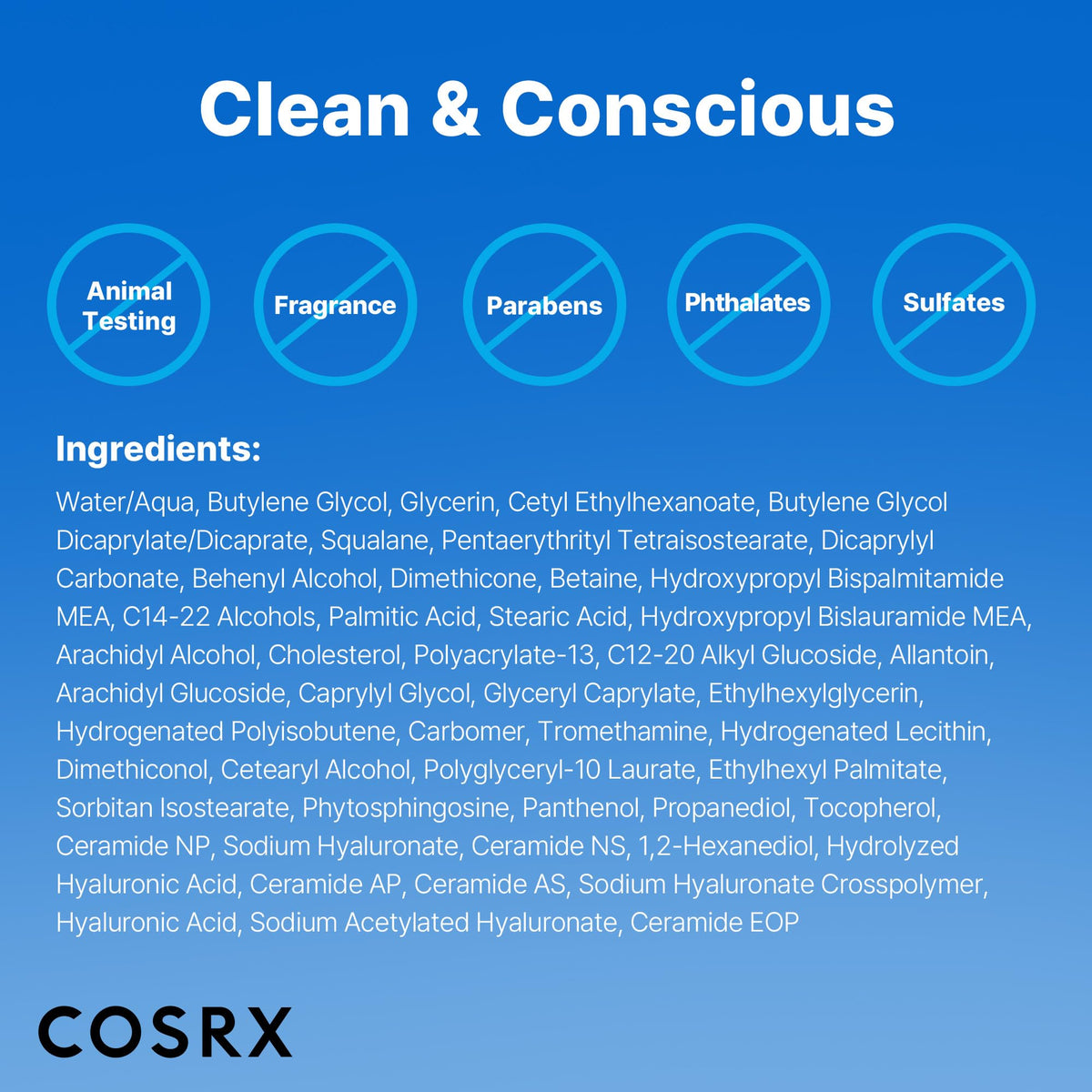 COSRX before and after hydration comparison illustrating improved moisture