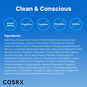 COSRX before and after hydration comparison illustrating improved moisture