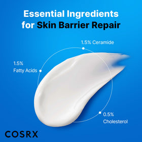COSRX ingredient focus showing ceramides for barrier support and repair
