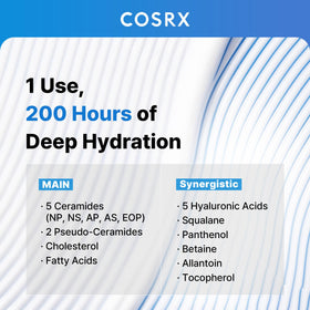 COSRX open jar displaying cream consistency and easy application benefit