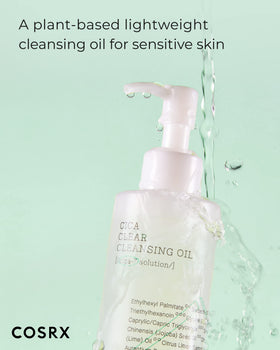 COSRX cleansing oil texture close-up highlighting lightweight spreadability and hydration