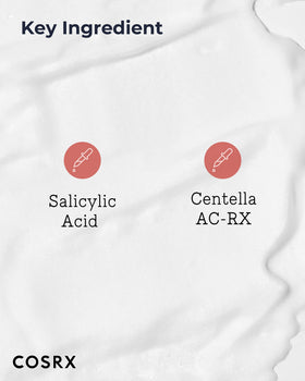 COSRX cleanser in use on damp face illustrating effective pore cleansing