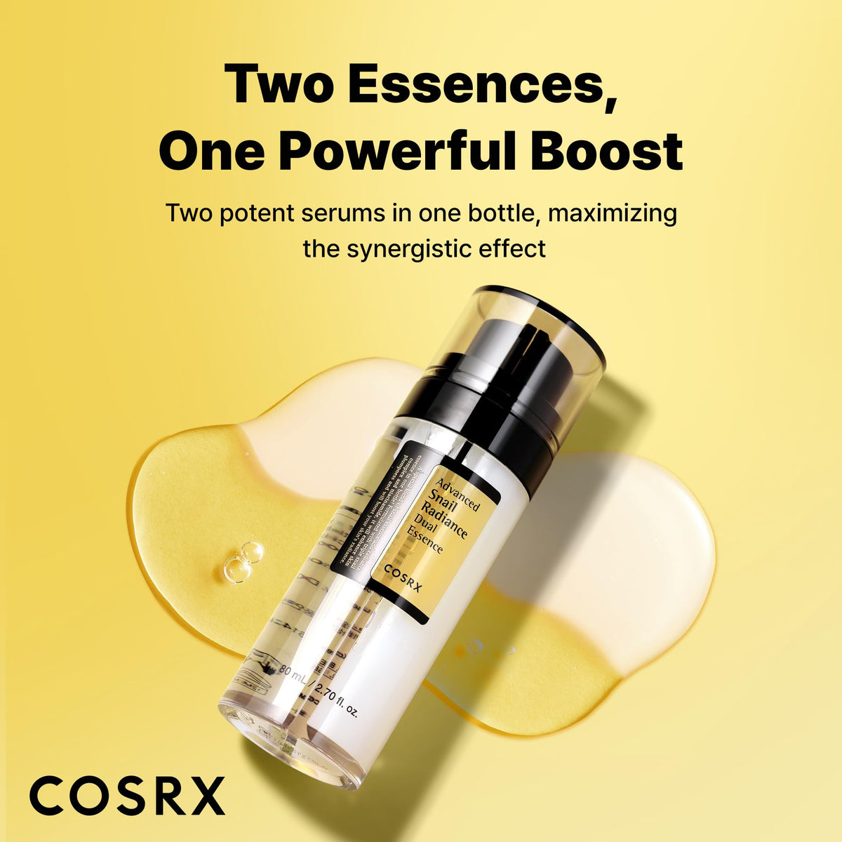 COSRX clear essence texture close-up demonstrating lightweight absorbent hydration