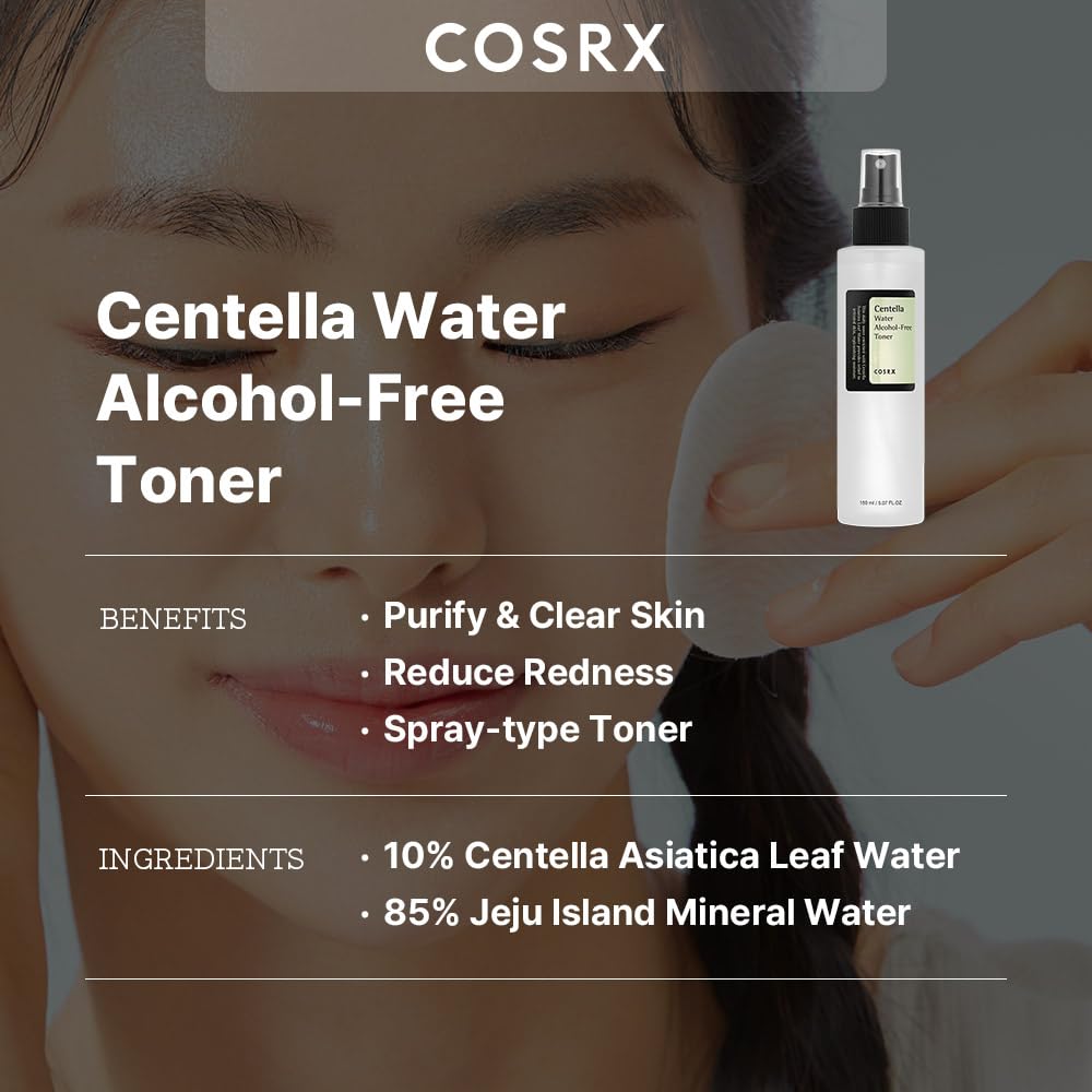 COSRX close-up of toner texture highlighting lightweight, hydrating finish