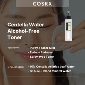 COSRX close-up of toner texture highlighting lightweight, hydrating finish