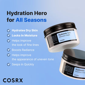 COSRX cream applied to skin to show lightweight finish and hydration result