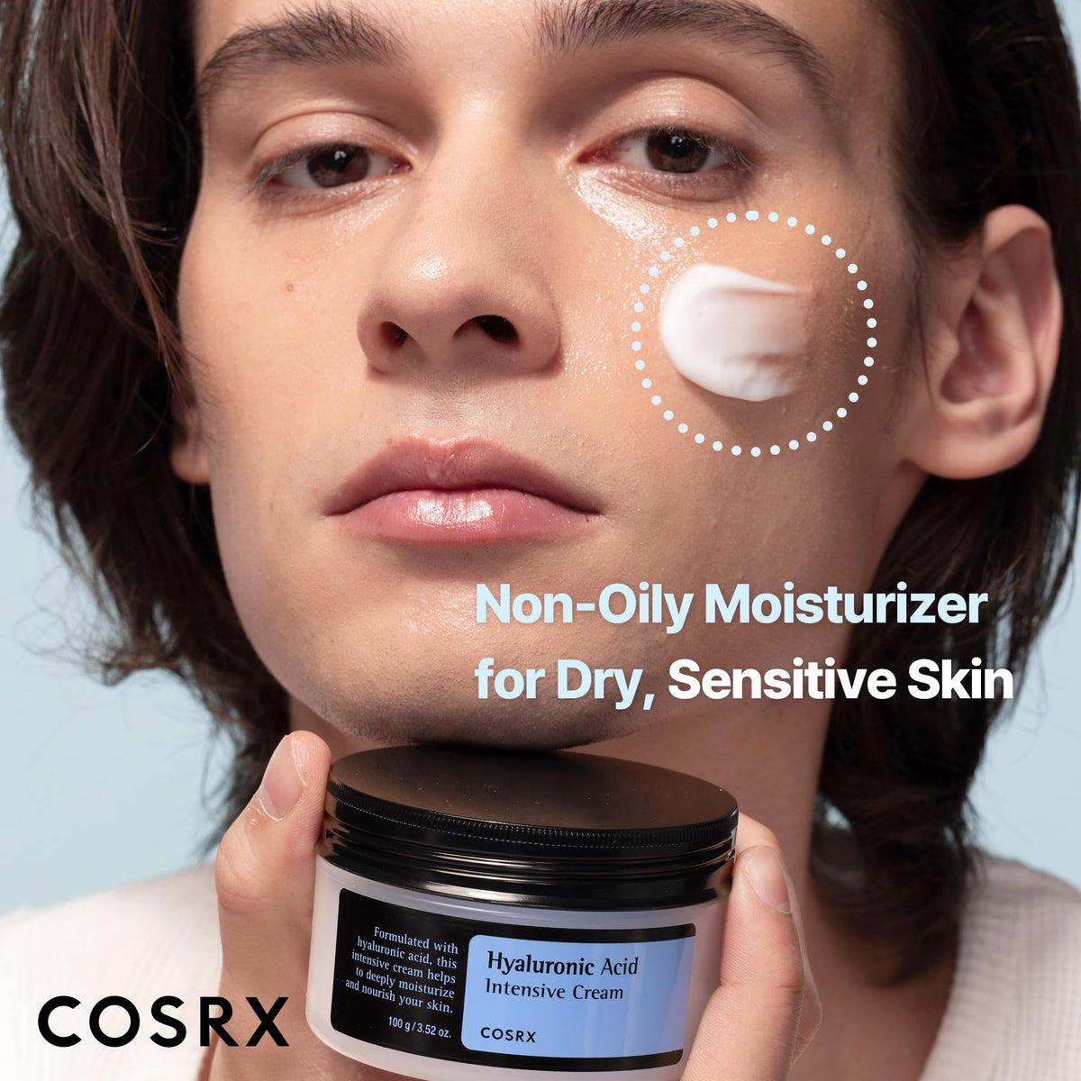 COSRX moisture drop detail highlighting hyaluronic acid hydration boost