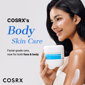 COSRX cream texture close-up highlighting lightweight, non-greasy finish