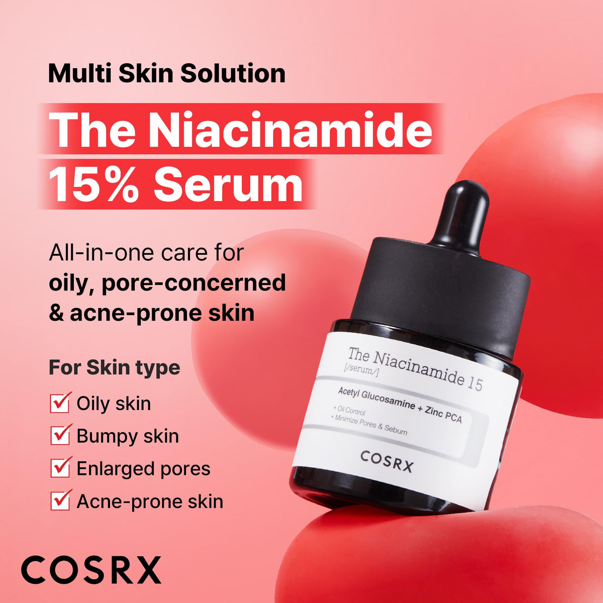 COSRX dropper dispensing serum highlighting easy, precise application benefit