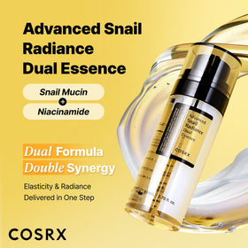 COSRX open pump dispensing both textures showing convenient dual-chamber system