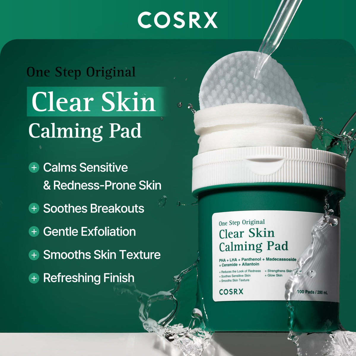 COSRX close-up of dual-sided pad texture for gentle exfoliation