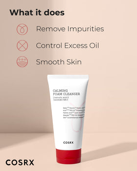 COSRX soft foam texture close-up demonstrating gentle cleansing action
