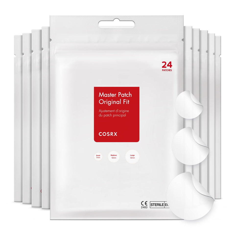 COSRX front packaging showing full acne patch set and quick use benefit