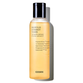 COSRX front packaging showing the full-fit propolis toner, highlights clean design and hydration