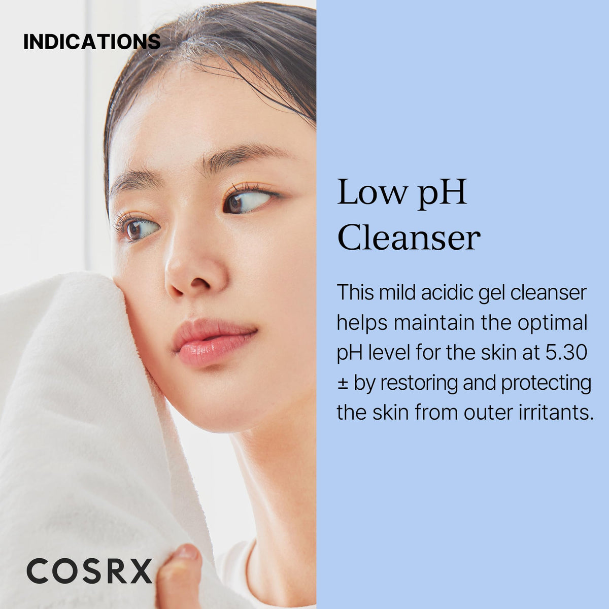 COSRX gel texture lather close-up showing smooth foam for gentle cleansing