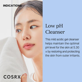 COSRX gel texture lather close-up showing smooth foam for gentle cleansing