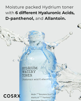 COSRX back label close-up displaying ingredients and product benefits