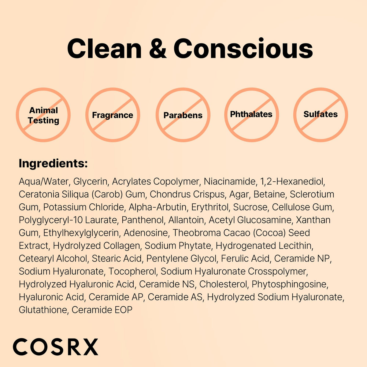 COSRX clinical results card summarizing clearer tone benefits