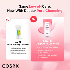 COSRX cleanser foaming on hands to remove makeup and sebum