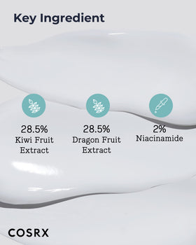 COSRX ingredient label close-up highlighting fruit extract concentrations