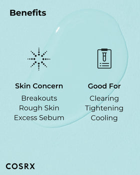 COSRX label close-up highlighting clean beauty claims and ingredient safety benefit