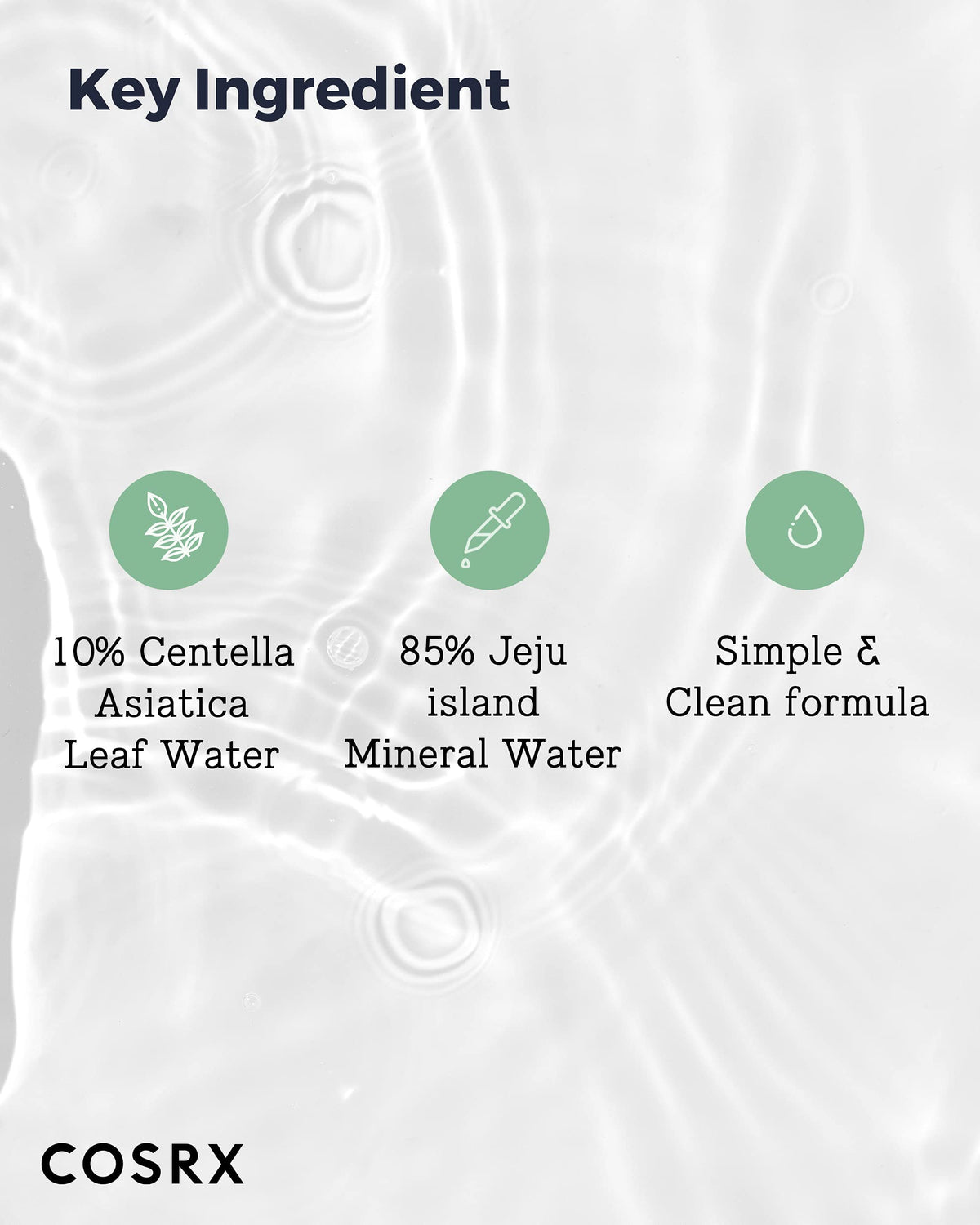 COSRX label close-up showing ingredient list and alcohol-free formulation benefits