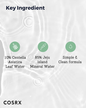 COSRX label close-up showing ingredient list and alcohol-free formulation benefits