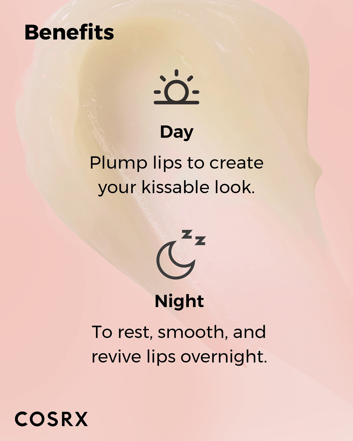 COSRX used over lipstick for added shine and daytime comfort