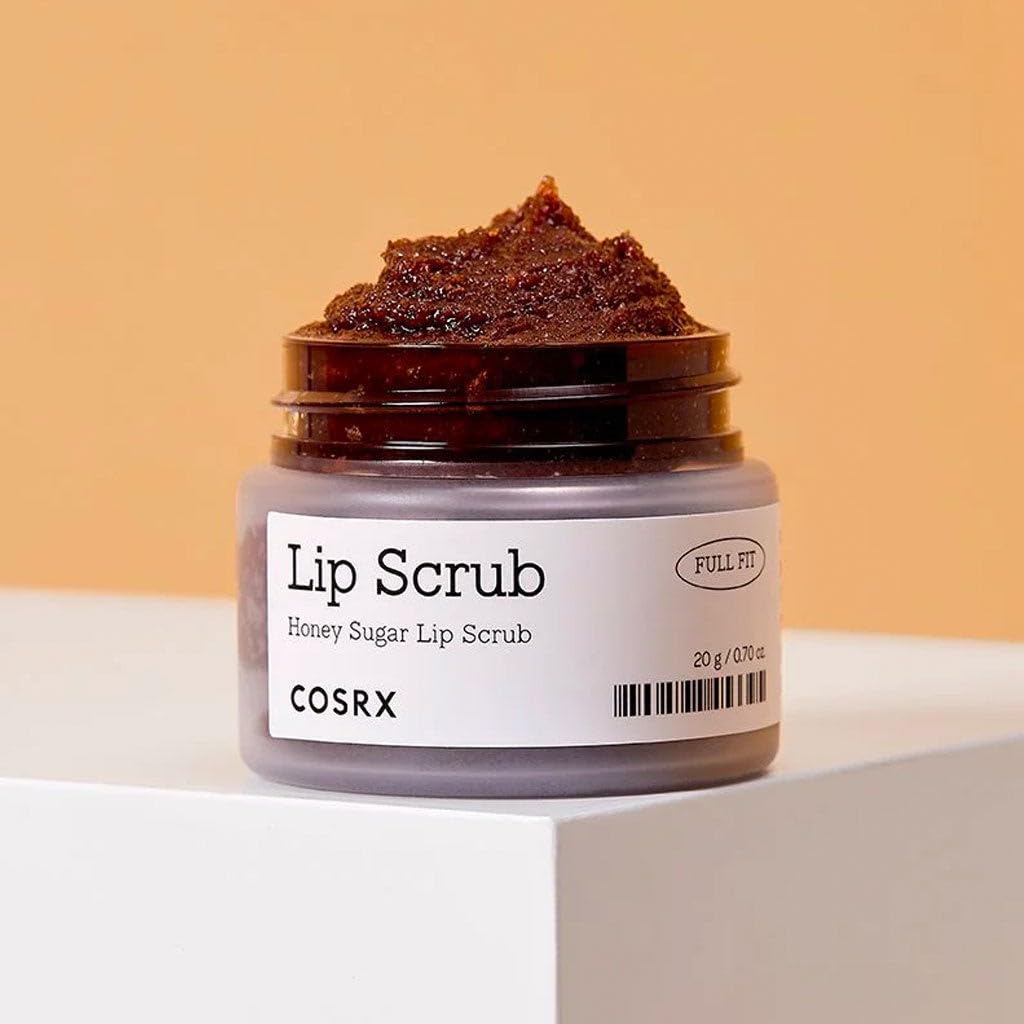 COSRX close-up of scrub texture showing sugar granules and creamy emollience