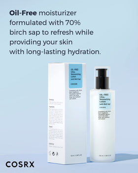 COSRX texture close-up showing thin, fast-absorbing lotion finish