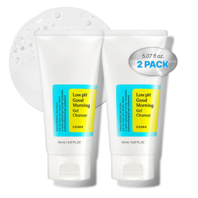 COSRX front packaging showing two low pH gel cleanser tubes for convenience