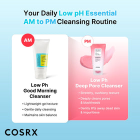 COSRX gel cleanser lather on hand demonstrating gentle foam and easy rinsing