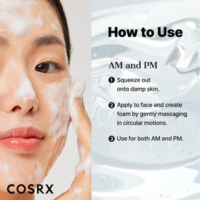 COSRX tube held in hand for scale to convey 5.07 fl oz practical size