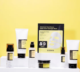 COSRX post-mask glowing skin close-up showing smoother, radiant finish benefit