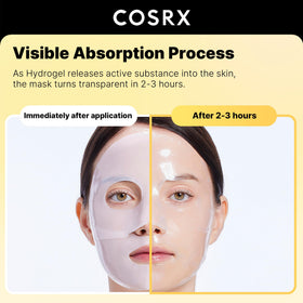 COSRX mask worn by a model demonstrating fit and immediate comfort benefit
